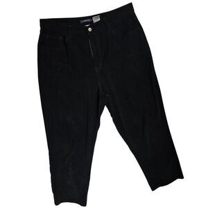 Bill Blass Black Women's Pants Size 16P Microfiber Slacks Jeans Cut Vintage